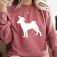 Basenji Graduation Dog Graduate Comfort Colors Sweatshirt Crimson