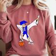 Basketball Dabbing Shirt Senior Graduation Him Her Comfort Colors Sweatshirt Crimson
