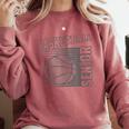 Basketball Senior For Boys &Girls Class 2025 Graduation Comfort Colors Sweatshirt Crimson