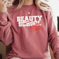 Beauty School Graduation Class Of 2018 Comfort Colors Sweatshirt Crimson