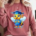 Bee Graduation Cute Kindergarten Elementary High School Comfort Colors Sweatshirt Crimson