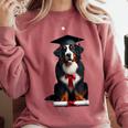 Bernese Mountain Dog Graduation Cap Graduate Training School For Men Women Girls Kids Comfort Colors Sweatshirt Crimson