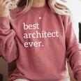 Best Architect Ever Deluxe Architecture Student Graduation Comfort Colors Sweatshirt Crimson