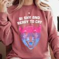 Bi Shy And Ready To Cry Bisexual Introvert Bi Pride Raglan Baseball Tee Comfort Colors Sweatshirt Crimson Bi Shy And Ready To Cry Bisexual Introvert Bi Pride Raglan Baseball Tee Comfort Colors Sweatshirt Crimson