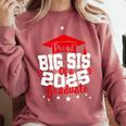 Big Sis Of a 2025 Graduate Class Senior Graduation Grad 25 Comfort Colors Sweatshirt Crimson