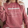 Biochemist Definition Biochemistry Graduation Nerd Comfort Colors Sweatshirt Crimson