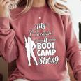 Boot Camp Graduation Military Cousin Support Tee Comfort Colors Sweatshirt Crimson