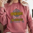 Boys Basketball Senior Class Of 2021 Teenage Graduation Comfort Colors Sweatshirt Crimson