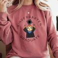 Boys Girls Kindergarten Graduate Sloth Graduation Cap Comfort Colors Sweatshirt Crimson