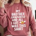 My Brother Graduated Class Of 2025 Graduation Comfort Colors Sweatshirt Crimson