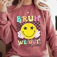 Bruh We Out 5th Graders Fifth Grade Graduation Class 2025 Comfort Colors Sweatshirt Crimson