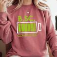 Bsc Completed Bachelor Of Science Graduation 2025 Comfort Colors Sweatshirt Crimson