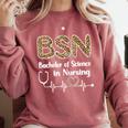 BSN Bachelor Of Science In Nursing Student Graduation Comfort Colors Sweatshirt Crimson