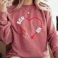 BSN RN Nurse Graduation Nursing Essentials BSN Nurses Comfort Colors Sweatshirt Crimson