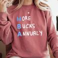 More Bucks Annually MBA Graduation Shirt Comfort Colors Sweatshirt Crimson
