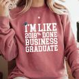 Business Graduation Major I'm Like 2018 Done Comfort Colors Sweatshirt Crimson
