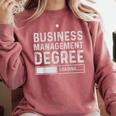 Business Management Degree Loading Graduation Comfort Colors Sweatshirt Crimson