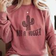 Cactus Not A Hugger Homebody Introvert Raglan Baseball Tee Comfort Colors Sweatshirt Crimson