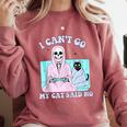 I Can't Go My Cat Said No Introvert Anxiety Cat Lover Comfort Colors Sweatshirt Crimson I Can't Go My Cat Said No Introvert Anxiety Cat Lover Comfort Colors Sweatshirt Crimson