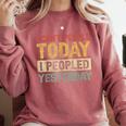 I Can't People Today I Peopled Yesterday Introvert Comfort Colors Sweatshirt Crimson I Can't People Today I Peopled Yesterday Introvert Comfort Colors Sweatshirt Crimson