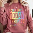 I Can't People Today I Peopled Yesterday Introvert Life Comfort Colors Sweatshirt Crimson I Can't People Today I Peopled Yesterday Introvert Life Comfort Colors Sweatshirt Crimson