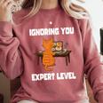Cat Ignoring You Expert Level Orange Tabby Introvert Comfort Colors Sweatshirt Crimson Cat Ignoring You Expert Level Orange Tabby Introvert Comfort Colors Sweatshirt Crimson