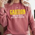 Caution Does Not Play Well With Others Introvert Comfort Colors Sweatshirt Crimson Caution Does Not Play Well With Others Introvert Comfort Colors Sweatshirt Crimson