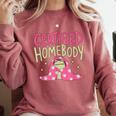 Certified Homebody Trendy Frog Introvert Comfort Colors Sweatshirt Crimson