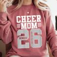 Cheer Mom Senior 2026 Cheerleaders Graduation Mother Comfort Colors Sweatshirt Crimson