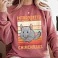 Chinchilla Owner Introvert Chinchilla Comfort Colors Sweatshirt Crimson
