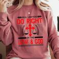 Christian Lawyer Attorney Law Student Graduation Exam Comfort Colors Sweatshirt Crimson
