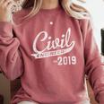 Civil Engineer Est 2019 Graduation Comfort Colors Sweatshirt Crimson