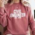 Civil Engineer Graduation Shirt New Civil Engineer Comfort Colors Sweatshirt Crimson
