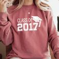 Class Of 2017 Cute Graduation T-Shirt Comfort Colors Sweatshirt Crimson