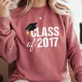 Class Of 2017 Senior Graduation Comfort Colors Sweatshirt Crimson