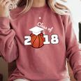 Class Of 2018 Basketball Senior Graduation Shirt Grad Comfort Colors Sweatshirt Crimson