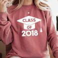 Class Of 2018 Senior T-Shirt Graduation Shirt Comfort Colors Sweatshirt Crimson