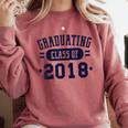 Class Of 2018 Shirts For Seniors Graduation Comfort Colors Sweatshirt Crimson