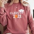 Class Of 2021 Graduation Him Her Basketball Pullover Comfort Colors Sweatshirt Crimson