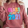 Class Of 2021 Graduation Grow With Me Comfort Colors Sweatshirt Crimson