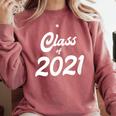 Class Of 2021 Graduation School Spirit Her Senior Class Comfort Colors Sweatshirt Crimson