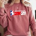 Class Of 2021 Senior Year Gamer Style Graduation For Grad Comfort Colors Sweatshirt Crimson