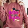 Class Of 2022 Four Degrees Hotter Graduation Day Master Grad Comfort Colors Sweatshirt Crimson