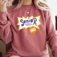 Class Of 2022 Senior Year 90's TV Style Graduation For Grad Comfort Colors Sweatshirt Crimson