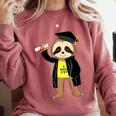 Class Of 2022 Sloth Graduation Masters College High School Comfort Colors Sweatshirt Crimson