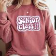 Class Of 2023 Senior Back To School Graduation Comfort Colors Sweatshirt Crimson