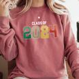 Class Of 2024 College High School Graduation Comfort Colors Sweatshirt Crimson
