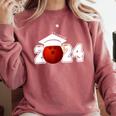 Class Of 2024 Graduation For Him Her Bowling Sports Comfort Colors Sweatshirt Crimson