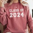 Class Of 2024 High School Graduation Date Graduate T Shirt Comfort Colors Sweatshirt Crimson