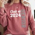 Class Of 2024 Senior 24 Shirt High School Graduation Party Comfort Colors Sweatshirt Crimson